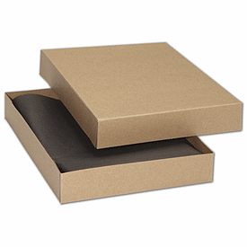 Kraft Premium Two-Piece Apparel Boxes, 11 1/2x8 1/2x1 5/8'