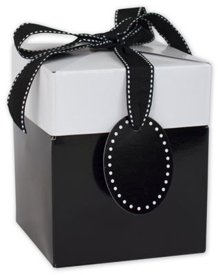 Black Tie Giftalicious Pop-Up Boxes, 5 x 5 x 6' - Gifts Baskets Wholesale Supplies Shop