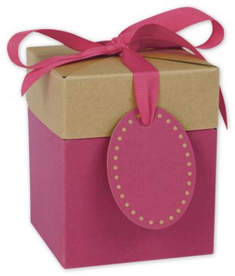 Prom Pink Giftalicious Pop-Up Boxes, 5 x 5 x 6' - Gifts Baskets Wholesale Supplies Shop