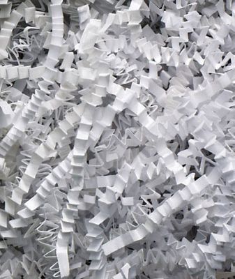 White Crinkle Cut Fill, 40 lb Box - Gifts Baskets Wholesale Supplies Shop