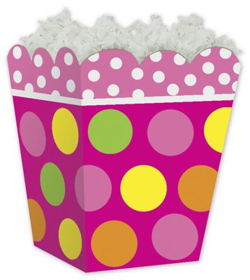 Citrus Dots Sweet Treat Gift Boxes, 4 x 3 3/4 x 4 1/2' - Gifts Baskets Wholesale Supplies Shop