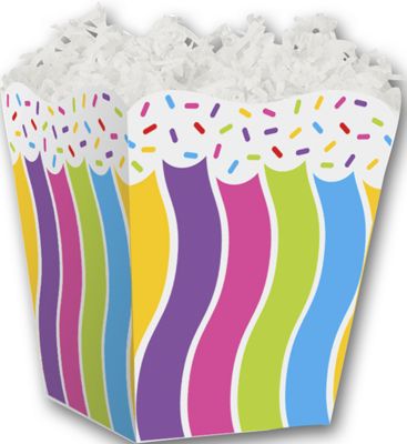 Candy Sprinkles Sweet Treat Boxes, 4 x 3 3/4  x 4 1/2' - Gifts Baskets Wholesale Supplies Shop