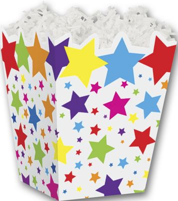 Super Stars Sweet Treat Boxes, 4 x 3 3/4  x 4 1/2' - Gifts Baskets Wholesale Supplies Shop