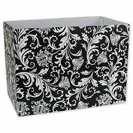 Damask Gift Basket Boxes, 10 1/4 x 6 x 7 1/2'