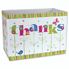 Thanks In Bloom Gift Basket Boxes, 10 1/4 x 6 x 7 1/2'