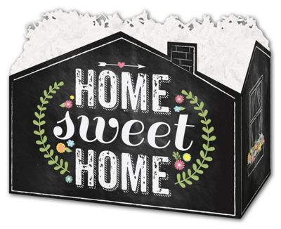 Chalkboard Home Gift Basket Boxes, 6 3/4 x 4 x 5