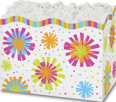 Fiesta Garden Gift Basket Boxes, 6 3/4 x 4 x 5' - Gifts Baskets Wholesale Supplies Shop