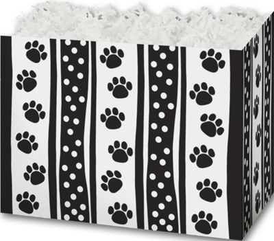 Polka Dot Paws Gift Basket Boxes, 6 3/4 x 4 x 5' - Gifts Baskets Wholesale Supplies Shop