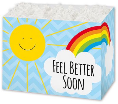 Feel Better Sunshine Gift Basket Boxes, 6 3/4 x 4 x 5