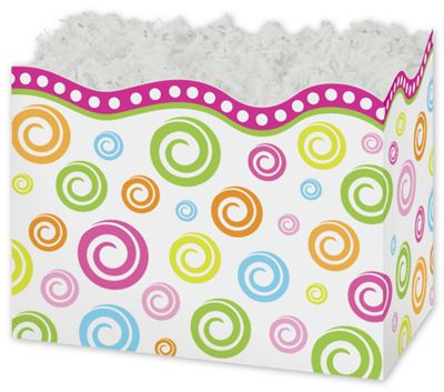 Swircles Gift Basket Boxes, 6 3/4 x 4 x 5' - Gifts Baskets Wholesale Supplies Shop