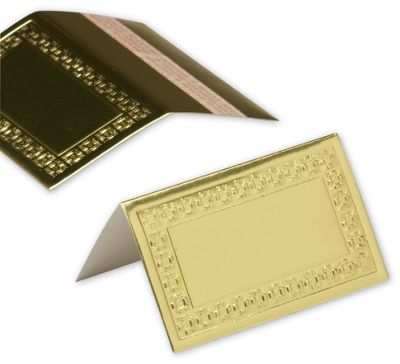 Gold Gift Enclosure Cards, Blank, 3 1/8 x 1 7/8' - Gifts Baskets Wholesale Supplies Shop