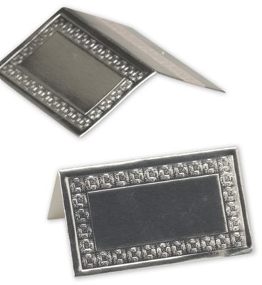 Silver Gift Enclosure Cards, Blank, 3 1/8 x 1 7/8' - Gifts Baskets Wholesale Supplies Shop