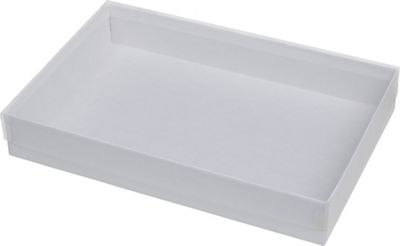 Clear Top Boxes w/ White Base, 8 5/8 x 5 5/8 x 1 3/8' - Gifts Baskets Wholesale Supplies Shop