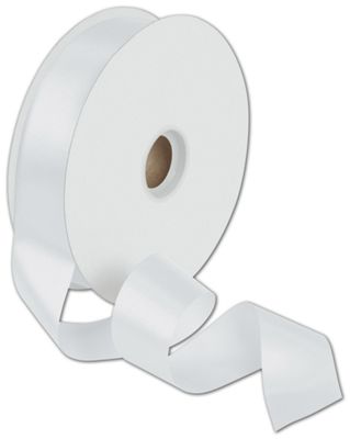 Dyna White Satin Ribbon, 1 3/8' x 100 Yds - Gifts Baskets Wholesale Supplies Shop