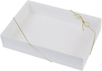Clear Top Boxes w/ White Base, 10 x 7 x 2' - Gifts Baskets Wholesale Supplies Shop