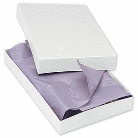White Two-Piece Apparel Boxes, 15 x 9 1/2 x 2'