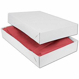 White Two-Piece Apparel Boxes, 19 x 12 x 3'