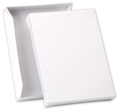 White Premium Two-Piece Apparel Boxes - Gifts Baskets Wholesale Supplies Shop