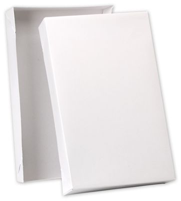 White Premium Two-Piece Apparel Boxes, 19 x 12 x 3' - Gifts Baskets Wholesale Supplies Shop
