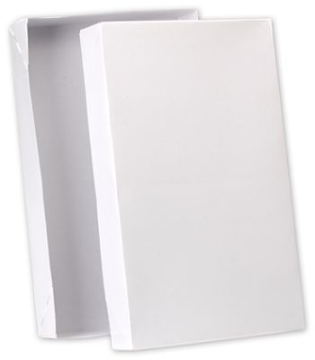White Premium Two-Piece Apparel Boxes, 24 x 14 x 4' - Gifts Baskets Wholesale Supplies Shop