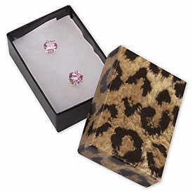 Leopard Jewelry Boxes, 2 7/16 x 1 5/8 x 13/16