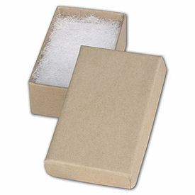 Natural Kraft Jewelry Boxes, 2 1/2 x 1 1/2 x 7/8