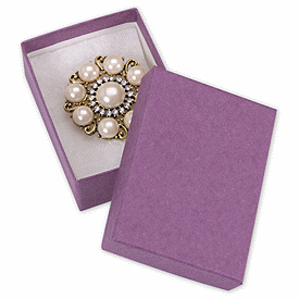 Purple Jewelry Boxes, 3 x 2 1/8 x 1