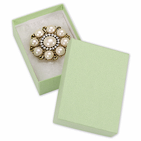Light Green Jewelry Boxes, 3 x 2 1/8 x 1'