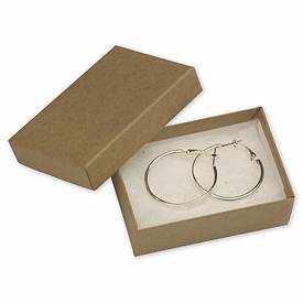 Natural Kraft Jewelry Boxes, 3 1/16 x 2 1/8 x 1