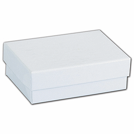 White Krome Jewelry Boxes, 3 x 2 1/8 x 1'