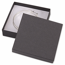 Black Jewelry Boxes, 3 1/2 x 3 1/2 x 7/8