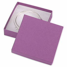 Purple Jewelry Boxes, 3 1/2 x 3 1/2 x 7/8
