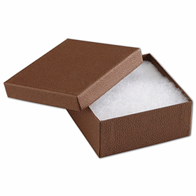 Cocoa Jewelry Boxes, 3 1/2 x 3 1/2 x 1