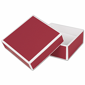 Bridge Red Jewelry Boxes, 3 x 3 x 1 1/4