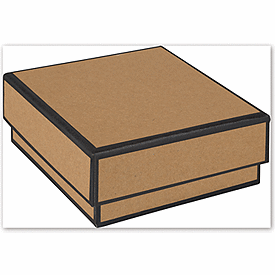 Kraft Jewelry Boxes, 3 x 3 x 1 1/4