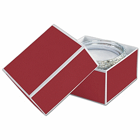Bridge Red Jewelry Boxes, 3 1/2 x 3 1/2 x 2