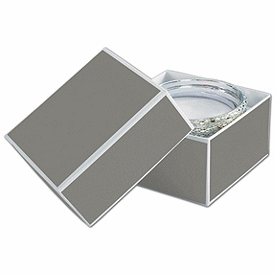 Slate Grey Jewelry Boxes, 3 1/2 x 3 1/2 x 2