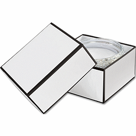 Whiteboard White Jewelry Boxes, 3 1/2 x 3 1/2 x 2