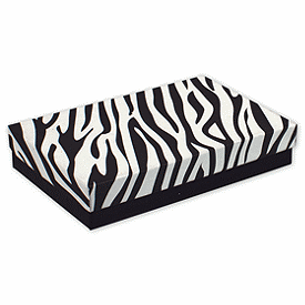 Zebra Jewelry Boxes, 5 7/16 x 3 1/2 x 1
