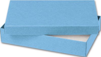 Blue Kraft Jewelry Boxes, 5 7/16 x 3 1/2 x 1' - Gifts Baskets Wholesale Supplies Shop