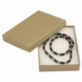 Natural Kraft Jewelry Boxes, 5 1/4 x 3 3/4 x 7/8