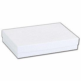 White Krome Jewelry Boxes, 5 7/16 x 3 1/2 x 1'