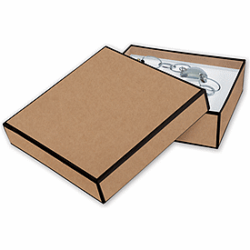 Kraft Jewelry Boxes, 5 x 5 x 1 1/2