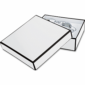Whiteboard White Jewelry Boxes, 5 x 5 x 1 1/2