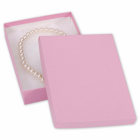 Pink Kraft Jewelry Boxes, 7 x 5 x 1 1/4'