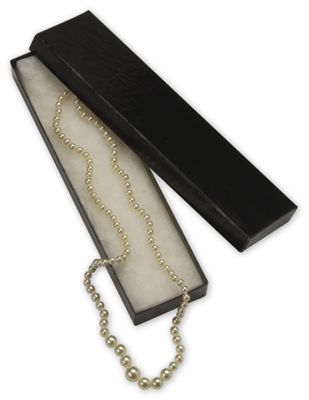 Black Gloss Jewelry Boxes, 8 x 2 x 7/8' - Gifts Baskets Wholesale Supplies Shop