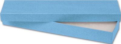 Blue Kraft Jewelry Boxes, 8 x 2 x 7/8' - Gifts Baskets Wholesale Supplies Shop