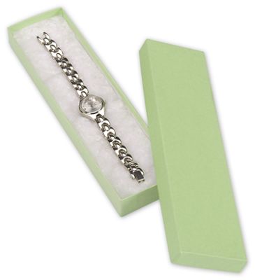 Light Green Kraft Jewelry Boxes, 8 x 2 x 7/8' - Gifts Baskets Wholesale Supplies Shop