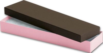 Pink/Chocolate Duo Jewelry Boxes, 8 x 2 x 7/8' - Gifts Baskets Wholesale Supplies Shop
