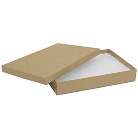 Natural Kraft Jewelry Boxes, 8 x 5 1/2 x 1 1/4